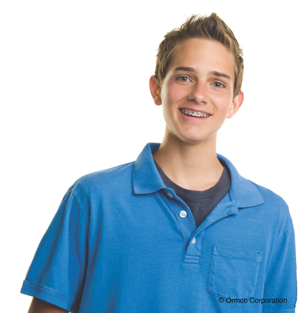 teen boy with braces